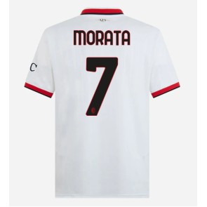 AC Milan Alvaro Morata #7 Udebanetrøje 2024-25 Kort ærmer